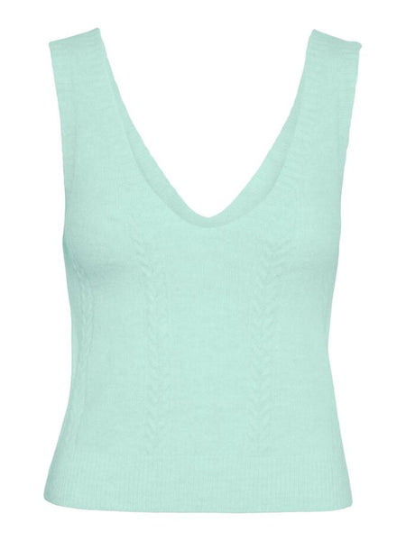 VM Knitted Vest In Green