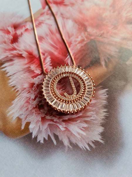 Rose Gold Initial Necklace