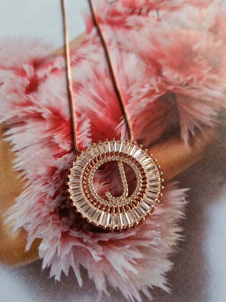 Rose Gold Initial Necklace