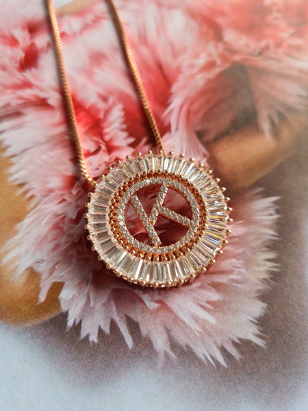 Rose Gold Initial Necklace