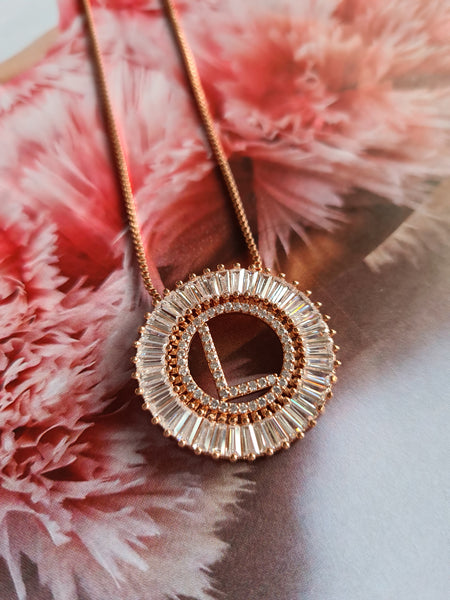 Rose Gold Initial Necklace