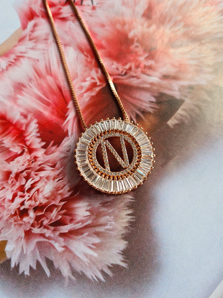 Rose Gold Initial Necklace