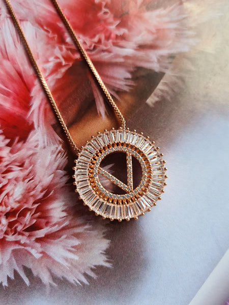 Rose Gold Initial Necklace