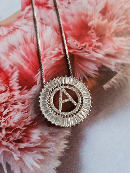 Silver Initial Pendant Necklace