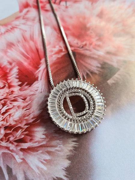 Silver Initial Pendant Necklace