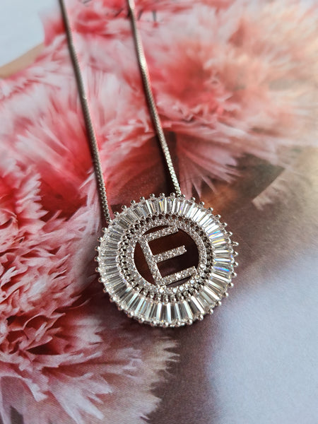 Silver Initial Pendant Necklace