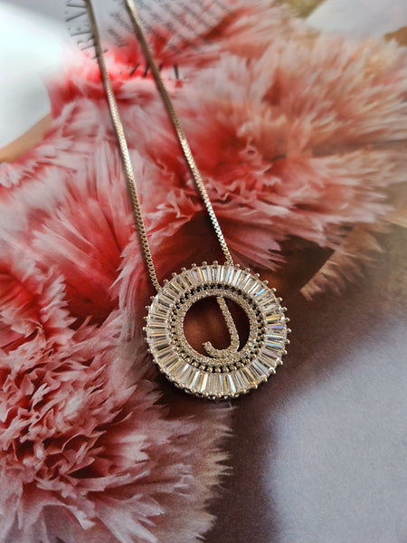 Silver Initial Pendant Necklace
