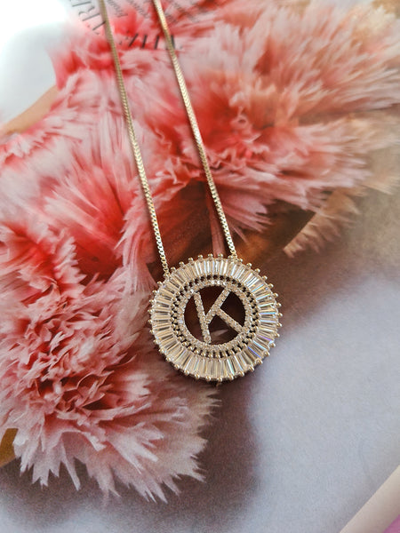 Silver Initial Pendant Necklace