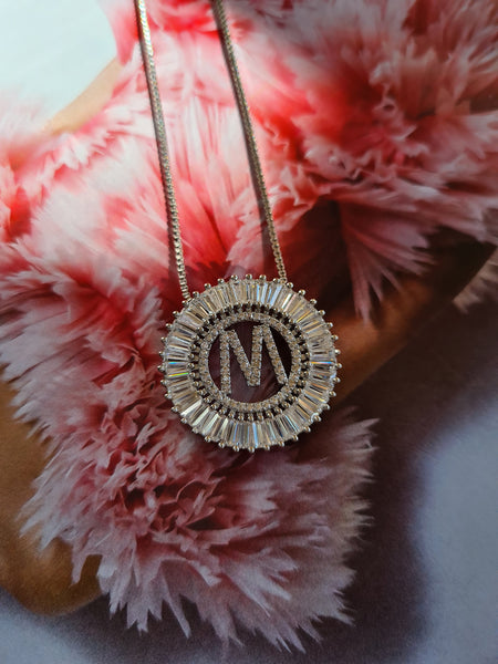 Silver Initial Pendant Necklace