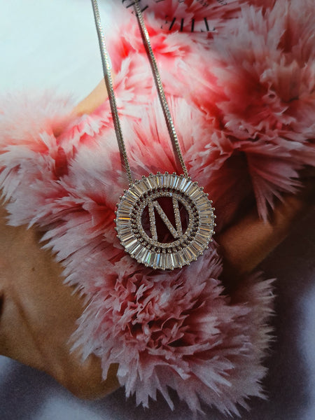 Silver Initial Pendant Necklace