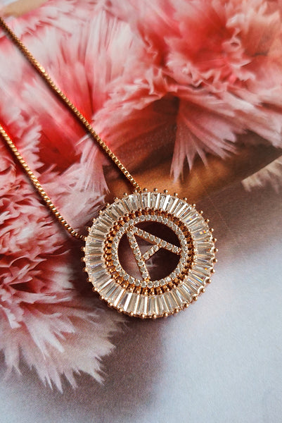 Rose Gold Initial Necklace