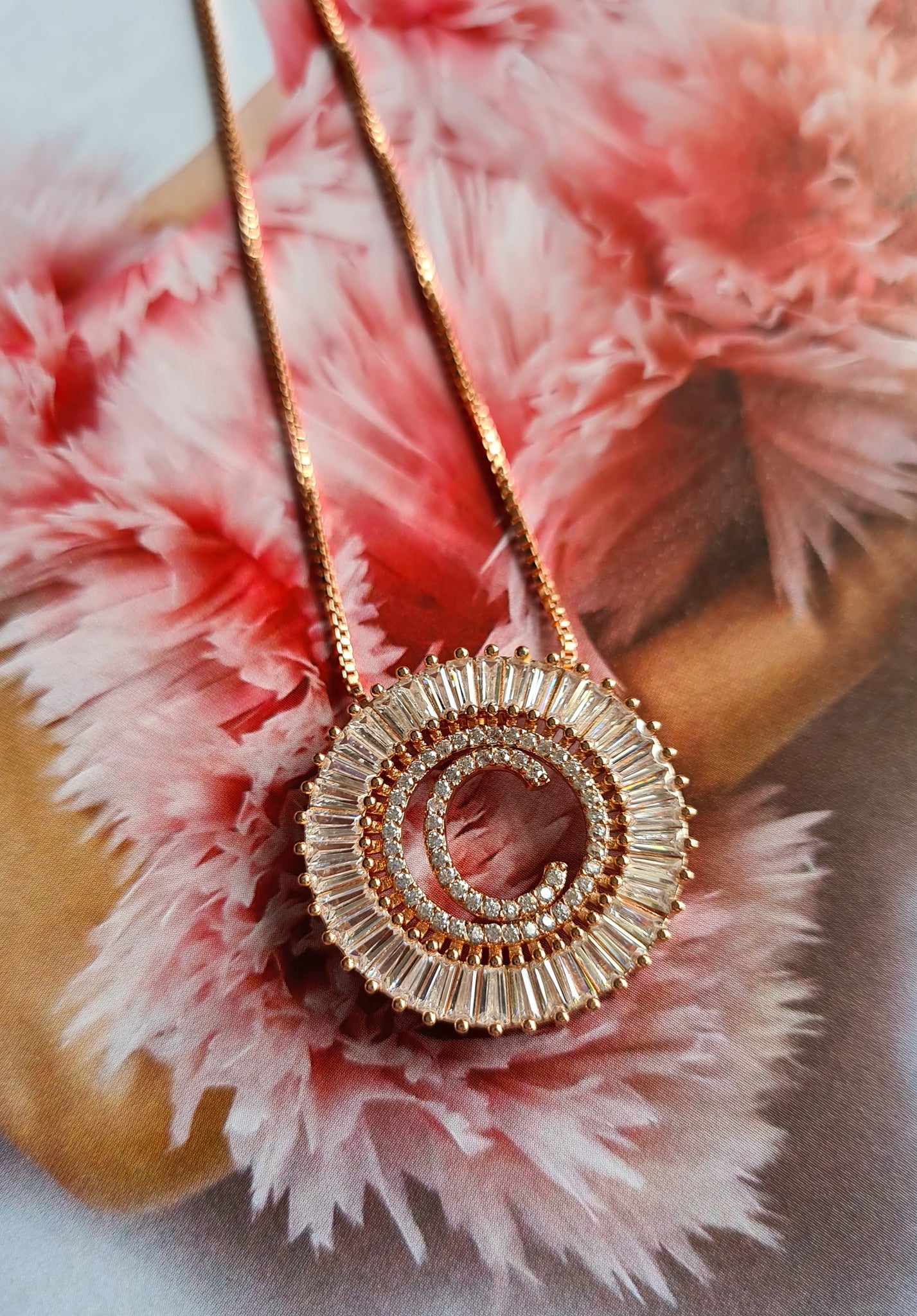 Rose Gold Initial Necklace
