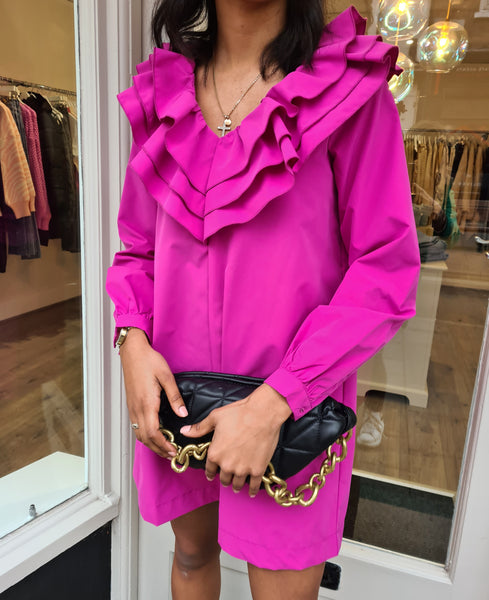 VM Carmella Long Sleeve Frill Dress