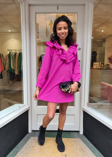 VM Carmella Long Sleeve Frill Dress