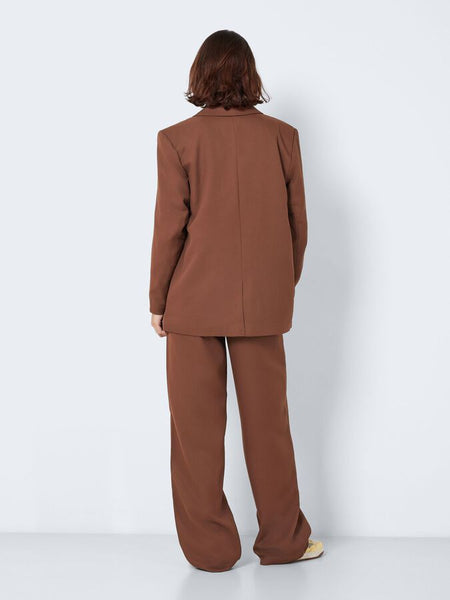 Noisy May Brown Oversized Dad Blazer