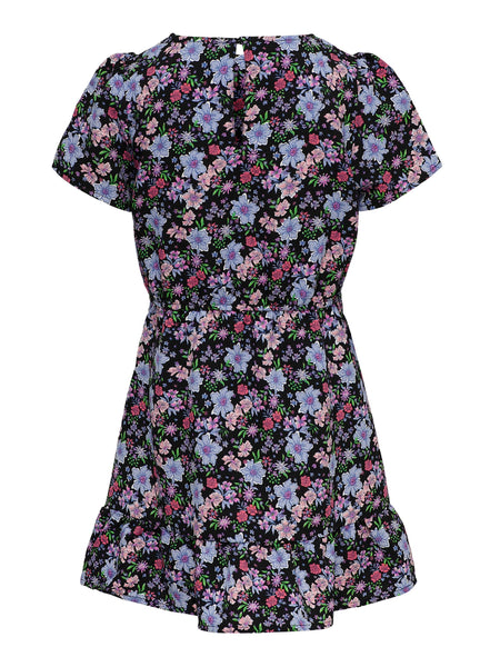 Girls Only Floral Fake Wrap Dress