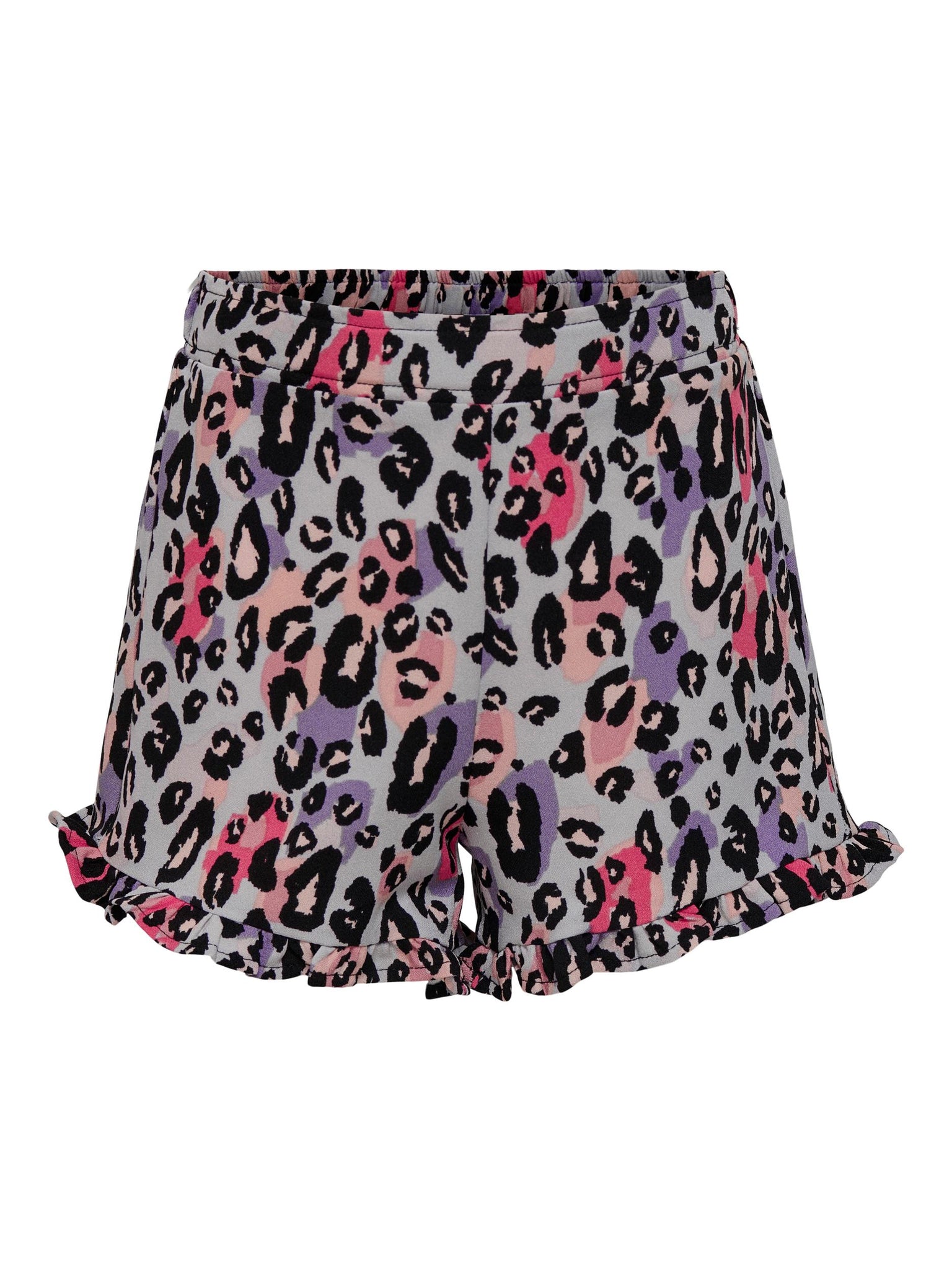 Girls Only Leopard Ruffle Shorts