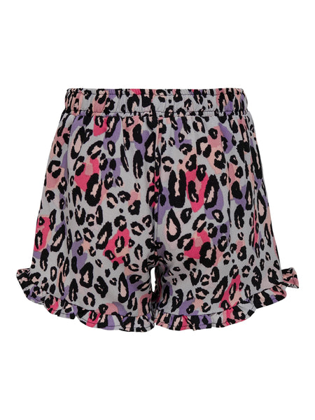 Girls Only Leopard Ruffle Shorts