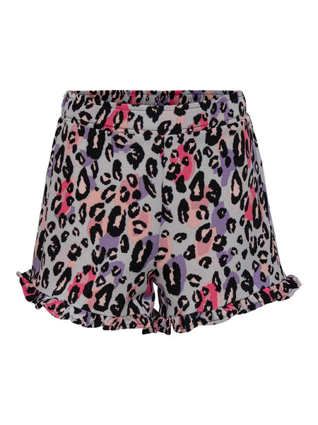 Girls Only Leopard Ruffle Shorts