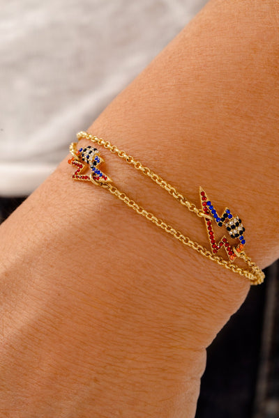 KTxBB Brights Bowie Gold Lightening Bolt Bracelet