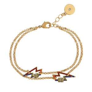 KTxBB Brights Bowie Gold Lightening Bolt Bracelet