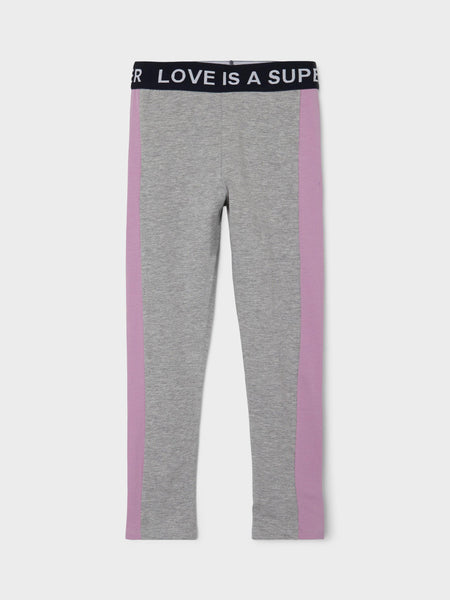Girls Lilac Love Leggings