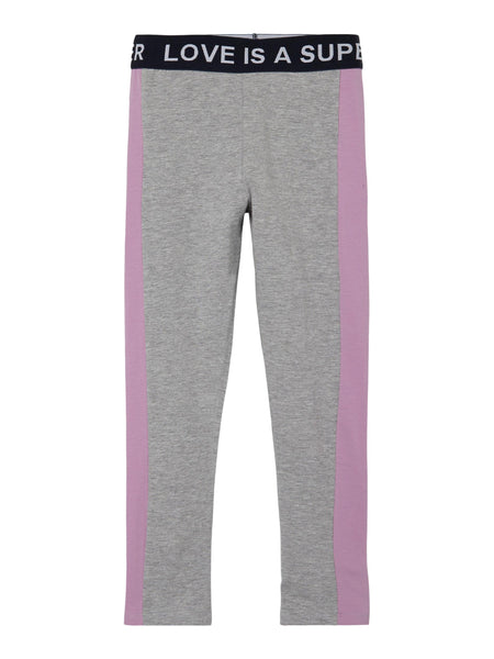 Girls Lilac Love Leggings