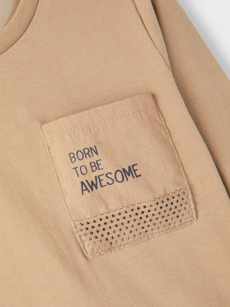 Boys Mini Stone Long Sleeve Tshirt