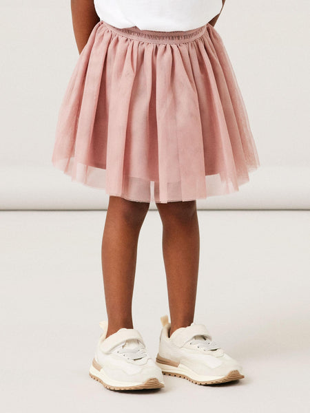 Girls Mini Tulle Tutu Skirt In Rose