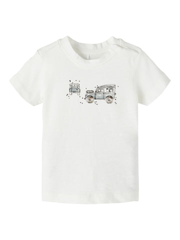 Baby Boy Rusty Car White T-shirt
