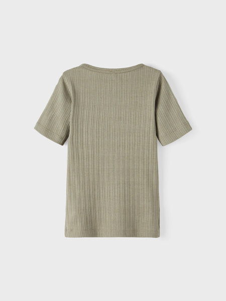 Boys Mini Ribbed Button Front T-shirt