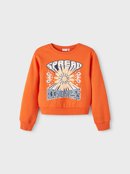 Girls Spread Kindness Short Sweatshirt