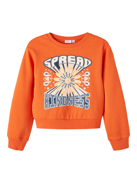 Girls Spread Kindness Short Sweatshirt