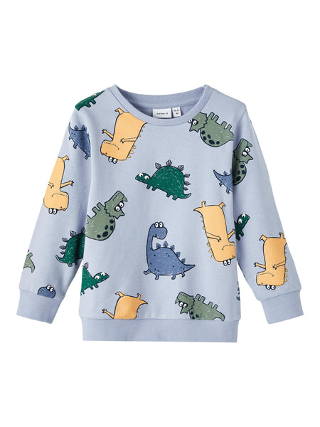 Boys Mini Blue Dino Sweatshirt