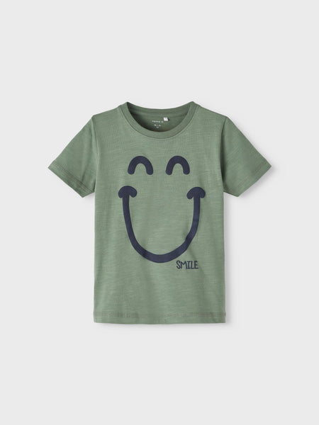 Boys Mini Green Smile T-shirt