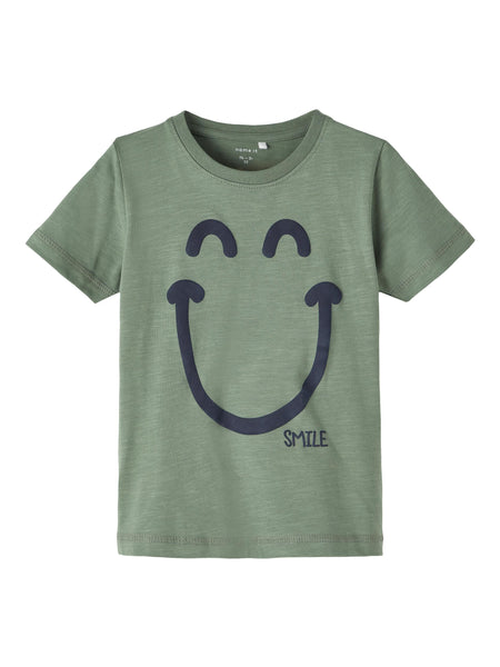 Boys Mini Green Smile T-shirt