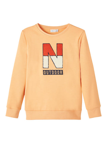 Boys Orange Logo Sweatshirt