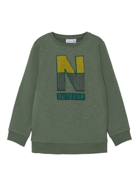 Boys Green Logo Sweatshirt