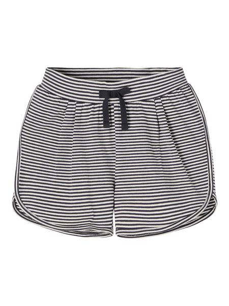 Girls Navy Stripe Shorts