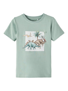 Boys Mini Iceberg Green Dino T-shirt