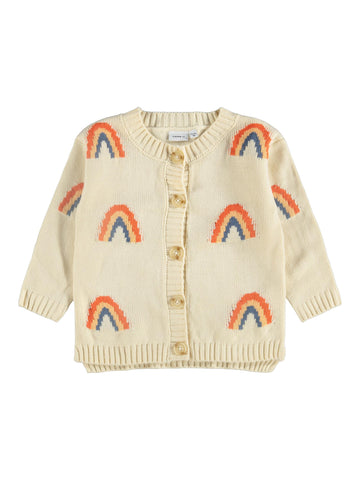Girls Mini Rainbow Knit Cardigan