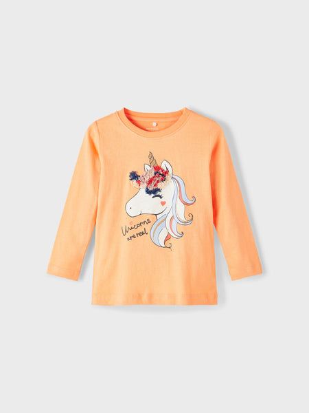 Girls Mini Unicorn Long Sleeve Top