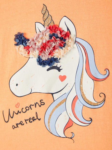 Girls Mini Unicorn Long Sleeve Top