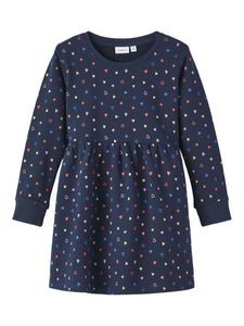 Girls Mini Navy Sweater Dress