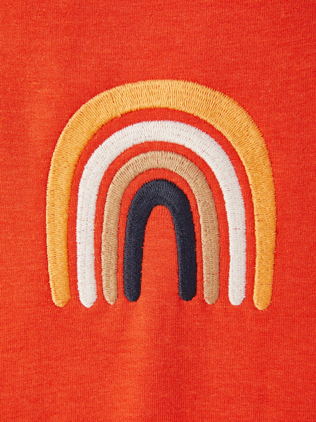 Girls Mini Orange Rainbow Sweat
