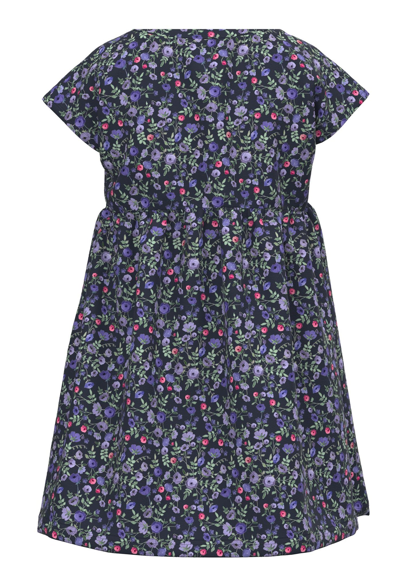 Girls Mini Navy Floral Jersey Dress