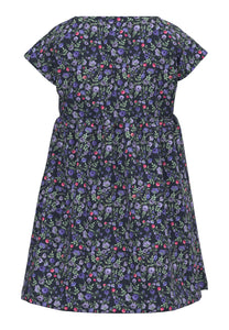 Girls Mini Navy Floral Jersey Dress