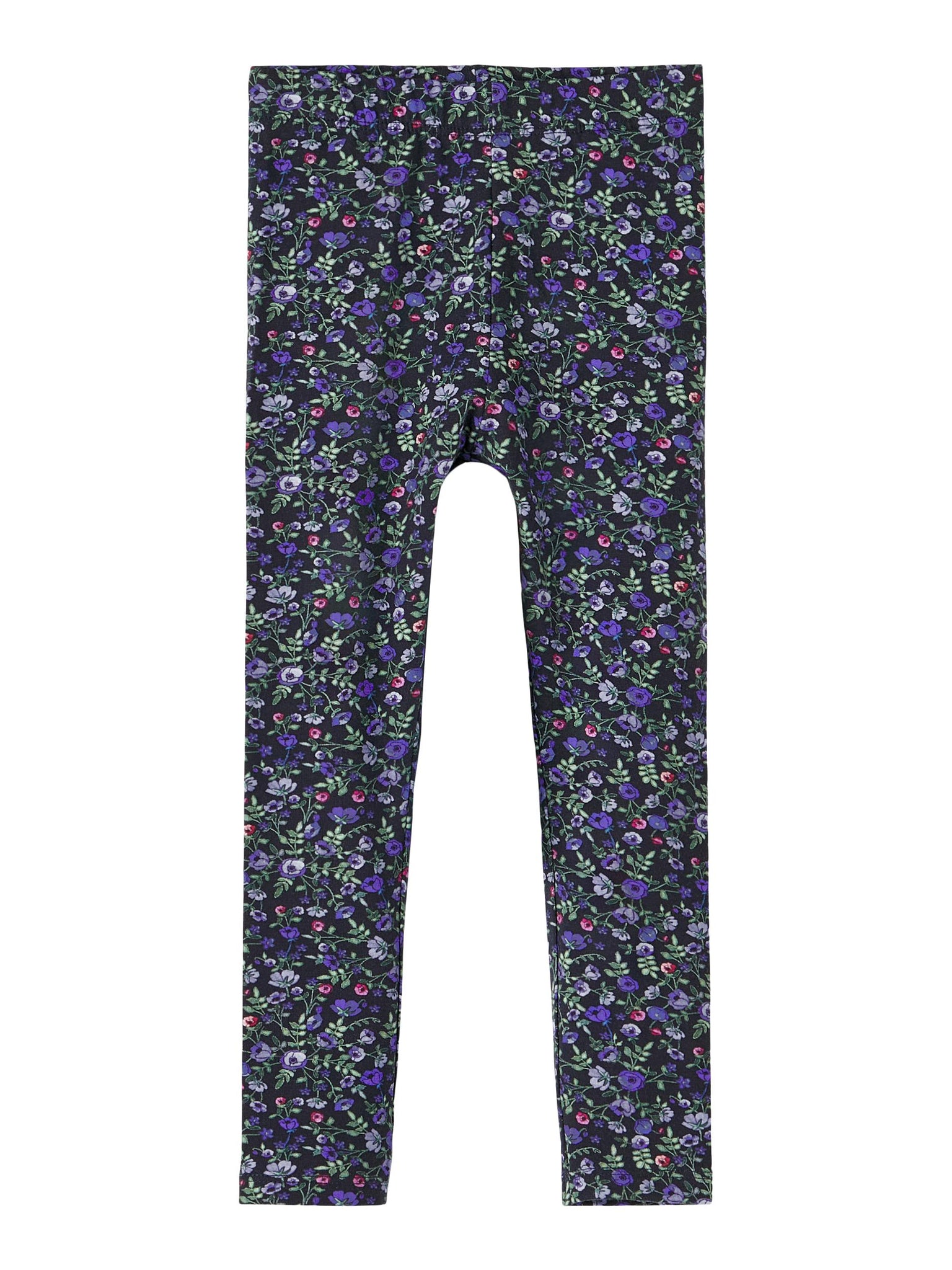 Girls Mini Navy Floral Legging