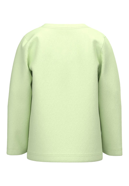 Girls Mini Long Sleeve Lime Green Heart Top