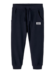 Boys Mini Hello World Navy Joggers